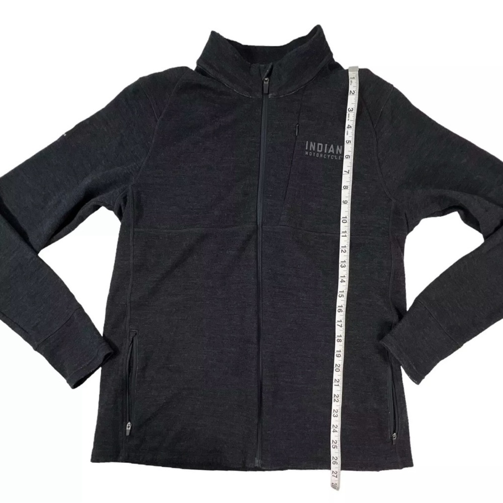 INDIAN MOTORCYCLE Jacket Charcoal Merino Wool Blend cool pockets Medium - M